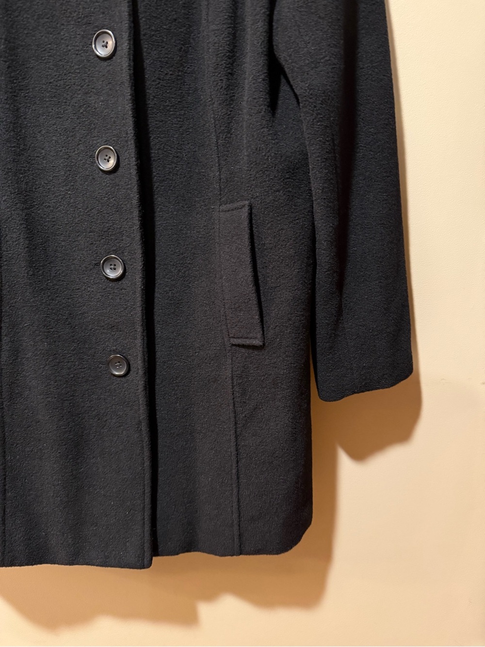 Denver Hayes Black Wool Coat - Picture 6 of 12